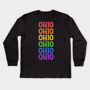 OHIO UNITED STATE Kids Long Sleeve T-Shirt